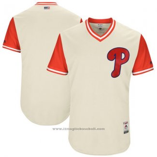 Maglia Baseball Uomo Philadelphia Phillies Players Weekend 2017 Personalizzate Crema