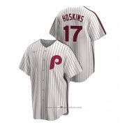 Maglia Baseball Uomo Philadelphia Phillies Rhys Hoskins Cooperstown Collection Home Bianco