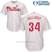 Maglia Baseball Uomo Philadelphia Phillies Roy Halladay Bianco Cool Base Giocatore