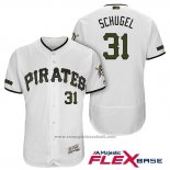 Maglia Baseball Uomo Pittsburgh Pirates A.j. Schugel Bianco 2018 Home Alternato Flex Base