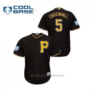 Maglia Baseball Uomo Pittsburgh Pirates Lonnie Chisenhall 2019 Allenamento Primaverile Cool Base Nero