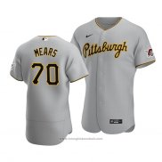 Maglia Baseball Uomo Pittsburgh Pirates Nick Mears Autentico Road 2020 Grigio