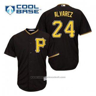 Maglia Baseball Uomo Pittsburgh Pirates Pedro Alvarez 24 Nero Alternato Cool Base