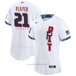 Maglia Baseball Uomo Pittsburgh Pirates Personalizzate 2021 All Star Autentico Bianco