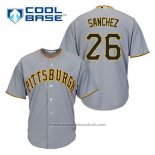 Maglia Baseball Uomo Pittsburgh Pirates Tony Sanchez 26 Grigio Cool Base