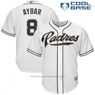 Maglia Baseball Uomo San Diego Padres Erick Aybar Bianco Cool Base