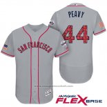 Maglia Baseball Uomo San Francisco Giants 2017 Stelle e Strisce Jake Peavy Grigio Flex Base