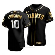 Maglia Baseball Uomo San Francisco Giants Evan Longoria Golden Edition Autentico Nero