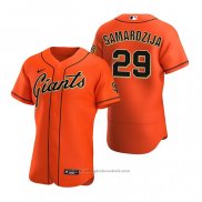 Maglia Baseball Uomo San Francisco Giants Jeff Samardzija Autentico Alternato Arancione
