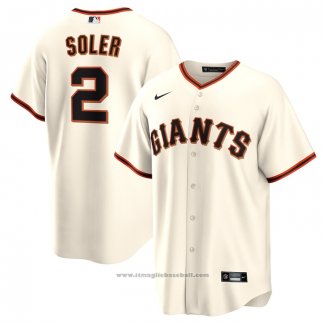 Maglia Baseball Uomo San Francisco Giants Jorge Soler Home Replica Crema