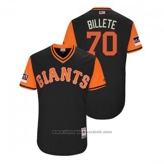 Maglia Baseball Uomo San Francisco Giants Julian Fernandez 2018 LLWS Players Weekend Billete Nero