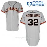 Maglia Baseball Uomo San Francisco Giants Ryan Vogelsong 32 Grigio Cool Base