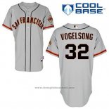 Maglia Baseball Uomo San Francisco Giants Ryan Vogelsong 32 Grigio Cool Base