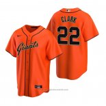 Maglia Baseball Uomo San Francisco Giants Will Clark Replica Alternato Arancione