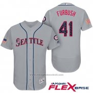 Maglia Baseball Uomo Seattle Mariners 2017 Stelle e Strisce Charlie Furbush Grigio Flex Base