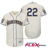 Maglia Baseball Uomo Seattle Mariners 22 Robinson Cano Crema 2017 Flex Base