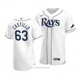 Maglia Baseball Uomo Tampa Bay Rays Diego Castillo Autentico Primera 2020 Bianco