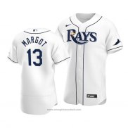 Maglia Baseball Uomo Tampa Bay Rays Manuel Margot Autentico Primera 2020 Bianco