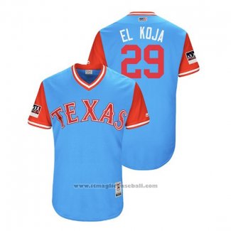 Maglia Baseball Uomo Texas Rangers Adrian Beltre 2018 LLWS Players Weekend El Koja Blu