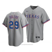 Maglia Baseball Uomo Texas Rangers Adrian Beltre Replica Road 2020 Grigio