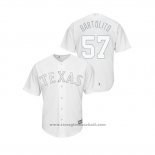 Maglia Baseball Uomo Texas Rangers Ariel Jurado 2019 Players Weekend Replica Bianco