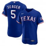 Maglia Baseball Uomo Texas Rangers Corey Seager Alternato Autentico Blu