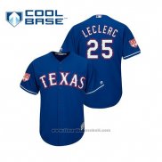 Maglia Baseball Uomo Texas Rangers Jose Leclerc Cool Base Allenamento Primaverile 2019 Blu