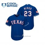 Maglia Baseball Uomo Texas Rangers Mike Minor Cool Base Allenamento Primaverile 2019 Blu