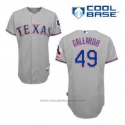 Maglia Baseball Uomo Texas Rangers Yovani Gallardo 49 Grigio Cool Base