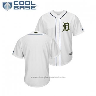 Maglia Baseball Uomo Tigers 2018 Memorial Day Cool Base Bianco