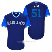 Maglia Baseball Uomo Toronto Blue Jays 2017 Little League World Series Dominic Leone Blu