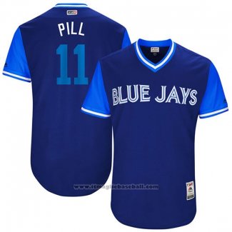 Maglia Baseball Uomo Toronto Blue Jays 2017 Little League World Series Kevin Pillar Blu