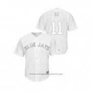 Maglia Baseball Uomo Toronto Blue Jays Bo Bichette 2019 Players Weekend Replica Bianco