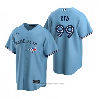 Maglia Baseball Uomo Toronto Blue Jays Hyun Jin Ryu Alternato Replica Blu