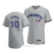 Maglia Baseball Uomo Toronto Blue Jays Marcus Semien Autentico Road Grigio