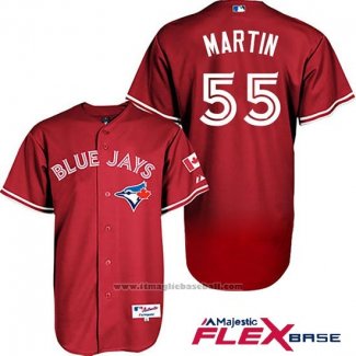 Maglia Baseball Uomo Toronto Blue Jays Russell Martin Autentico Collection Rosso Flex Base