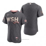 Maglia Baseball Uomo Washington Nationals 2022 City Connect Autentico Grigio