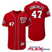 Maglia Baseball Uomo Washington Nationals Gio Gonzalez Scarlet 2018 All Star Alternato Flex Base