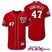 Maglia Baseball Uomo Washington Nationals Gio Gonzalez Scarlet 2018 All Star Alternato Flex Base