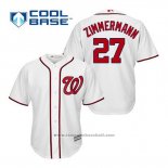 Maglia Baseball Uomo Washington Nationals Jordan Zimmermann 27 Bianco Home Cool Base