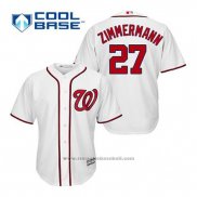 Maglia Baseball Uomo Washington Nationals Jordan Zimmermann 27 Bianco Home Cool Base