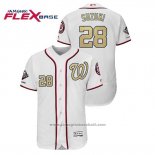 Maglia Baseball Uomo Washington Nationals Kurt Suzuki 2019 Gold Program Flex Base Bianco