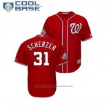 Maglia Baseball Uomo Washington Nationals Max Scherzer 2018 All Star Cool Base Scarlet