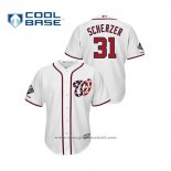 Maglia Baseball Uomo Washington Nationals Max Scherzer 2019 Cool Base Alternato Bianco