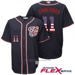 Maglia Baseball Uomo Washington Nationals Ryan Zimmerman Stars Stripes Flex Base Blu