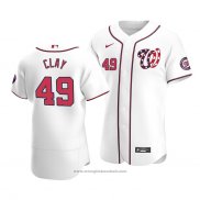 Maglia Baseball Uomo Washington Nationals Sam Clay Autentico Alternato Bianco