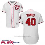 Maglia Baseball Uomo Washington Nationals Wilson Ramos Bianco Autentico Collection Flex Base