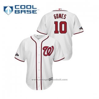 Maglia Baseball Uomo Washington Nationals Yan Gomes 2019 Postseason Cool Base Bianco