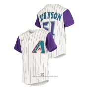 Maglia Baseball Bambino Arizona Diamondbacks Randy Johnson Cooperstown Collection Alternato Crema Viola