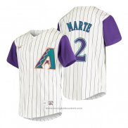 Maglia Baseball Bambino Arizona Diamondbacks Starling Marte Cooperstown Collection Alternato Crema